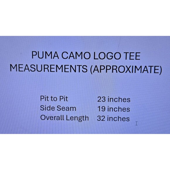 Puma Men T Shirt XL Camo Graphic Logo Cotton Casual Sportswear TeeSportswear Tee - Picture 6 of 6